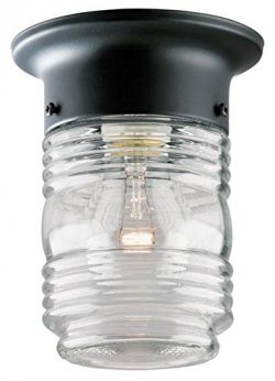 One-Light Jelly Jar Porch-Light (Black)