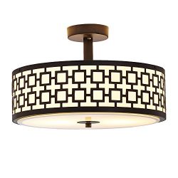 POPILION 13 Inches Modern Style Tempered Glass Ceiling Light, Flush Mount Ceiling Light For Kitc ...