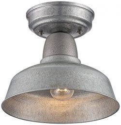 Urban Barn 10 1/4″ Wide Galvanized Steel Ceiling Light