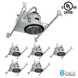 TORCHSTAR 6 Inch Recessed Housing For New Construction, IC Rated, Air Tight Ceiling Downlight Ca ...