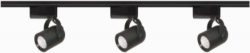 Nuvo Lighting TK313 3-Light Low Voltage, MR16 Round Back Track Light Kit, Black