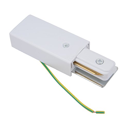 uxcell Power Feedable I Connector for 2-Wire Lighting Track Rail, White