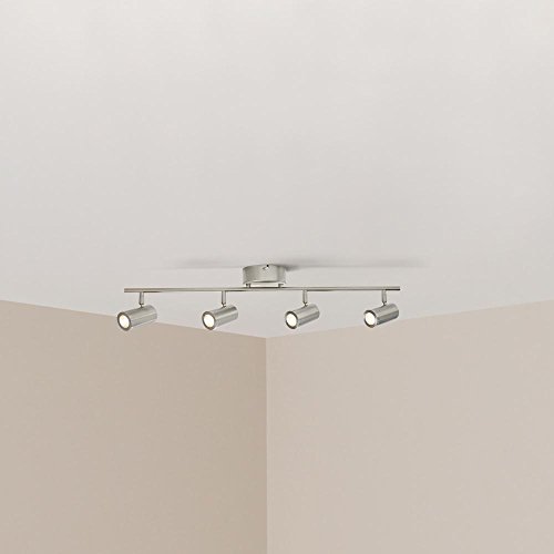 Hampton Bay HBT102527-35 2.6 ft. 4-Light Brushed Nickel Integrated LED Track Lighting Kit