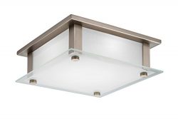 Lithonia Lighting FMRAOL 10 14840 BN M4 LED Flush Mount Light, Nickel, 10″