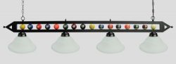 72″ Black Metal Ball Design Pool Table Light Billiard Lamp Choose Black, Red, Green Metal  ...