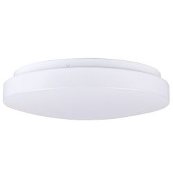 Hykolity 11 Inch Dimmable LED Flush Mount White Round Ceiling Light Fixture, 15W (100W Equivalen ...