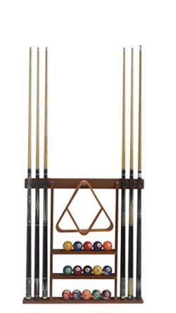 Flintar Wall Cue Rack, Stylish Premium Billiard Pool Cue Stick holder, Made of Solid Hardwood, N ...