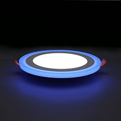 P&LED Ultrathin Round Double Color White+Blue Led Panel Light Led Ceiling Light Led Downligh ...