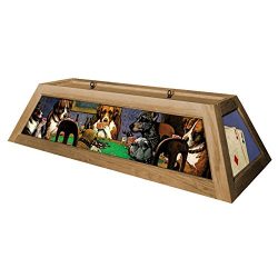 Dogs Playing Poker Pool Table Light – Oak