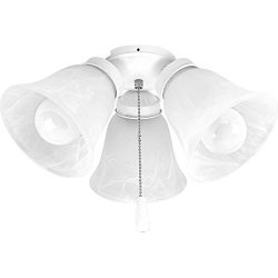 Progress Lighting P2600-30 3-Light Kit with White Washed Alabaster Style Glass For Use with P250 ...