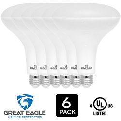 Great Eagle LED BR40 2700K Dimmable Light Bulb, 15W(120W Equivalent) UL Listed 1470 Lumens Warm  ...