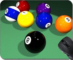 MSD Natural Rubber Mousepad Mouse Pads/Mat design: 518262 3D rendered billiard pool scene with v ...