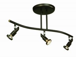 Artcraft Lighting Shuttle 3-Light Wavy Track Light, Oil-Rubbed Bronze