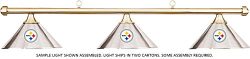 NFL Pittsburgh Steelers Chrome Shade & Brass Bar Billiard Pool Table Light