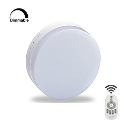 7.09″ Smart Led Flush mount Ceiling Light Fixture with Remote Control Switch,Dimmable Ligh ...