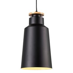 Homiforce vintage style 1 light large black dome pendant light with metal shade in matte-black f ...