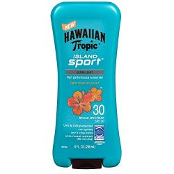 Hawaiian Tropic Island Sport Ultra Light High Performance Suncreen Lotion, Light Tropical Scent  ...