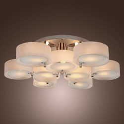 LightInTheBox Acrylic Chandelier with 9 lights, Flush Mount, Modern Ceiling Light Fixture (Chrom ...