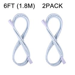 6ft 180CM Double End Connector Cable for T5 T8 LED Integrated LED Tube pack of 2