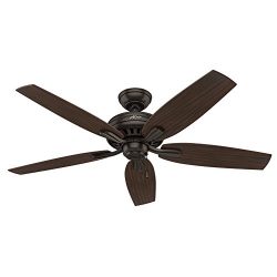 Hunter 53320 Newsome Ceiling Fan, 52″/Large, Premier Bronze,(Excludes lights)