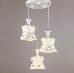 GL&G Iron Light Crystal Chandelier Pendent Light for Hallway,Bedroom,Kitchen,Kids Room,LED B ...