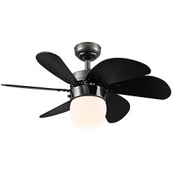 Westinghouse 7226100 Turbo Swirl CFL Single-Light 30-Inch Six-Blade Indoor Ceiling Fan, Gun Meta ...