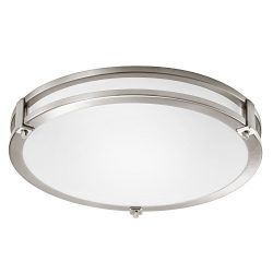 GetInLight LED Flush Mount Ceiling Light, 18-inch, 30W(150W Equivalent), Brushed Nickel Finish,  ...