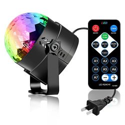 Yiding LED Party Lights RGB Sound Activated Lamp Karaoke Machine Strobe Dance Light Disco DJ Bal ...