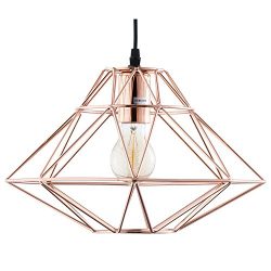 Light Society Wellington Geometric Pendant Light, Rose Gold, Modern Industrial Lighting Fixture  ...