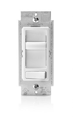 Leviton 6674-P0W SureSlide Universal 150-Watt LED and CFL/600-Watt Incandescent Dimmer, White