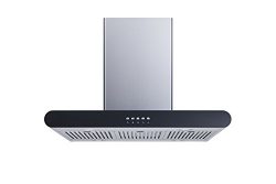 30″ 400 CFM Convertible Island Mount Range Hood with Stainless Steel Baffle Filters, 4 Ult ...