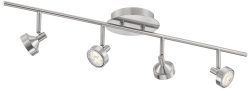 Pro-Track Tilden 4-Light Brushed Steel LED Ceiling Light