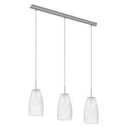 Eglo Crash 3-Light 59 in. Hanging Matte Nickel Island Light