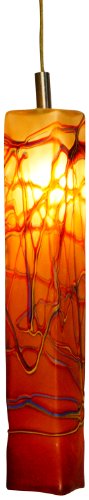 Ely’s glass art Pendent, Small, Red