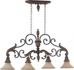 Quorum 6330-4-88 Madeleine 48.5″ 4-Light Island Pendant in Corsican Gold