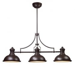ELK Lighting 66135-3 Chadwick 3-Light Billiard Light, 21-Inch, Oiled Bronze
