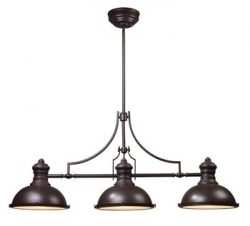 ELK Lighting 66135-3 Chadwick 3-Light Billiard Light, 21-Inch, Oiled Bronze