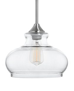 Ariella Ovale Kitchen Pendant Light Fixture – Brushed Nickel – Linea di Liara LL-P322