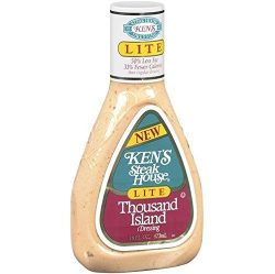 Ken’s Steakhouse LITE Thousand Island Dressing (Pack of 2) 16 oz Bottles