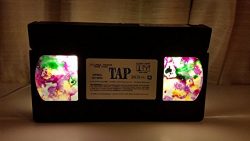 Upcycled TAP Movie VHS Tape LED Light Mood Lighting, Night Light, Bookshelf Light, Pendent Light