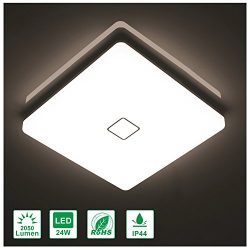 Airand 24W LED Flush Mount Ceiling Light 4000K 12.6 inch Square LED Ceiling Lamp with 240Pcs LED ...