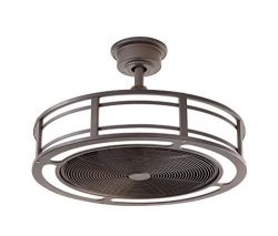 Brette Indoor/Outdoor Ceiling Fan with Two 23W LED Light Strips, 23-Inch, Espresso Bronze