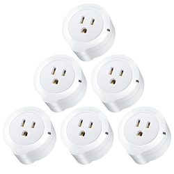 Etekcity 6 Pack Voltson Wi-Fi Smart Plug Mini Remote Control Outlet with Energy Monitoring, No H ...