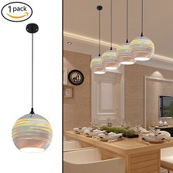 ELINKUME Pendant Island Hanging Light – Kitchen Island, Modern Hanging Pendant Light Glass ...