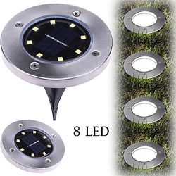 8269898 Model 1 pc 8 LED Solar Underground Light Floor Light Outdoor Path Garden Decoration Wate ...