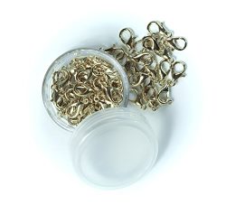 All in ONE 12x6mm Lobster Claw Clasps with 15 Gram Storage Box (Light Gold)