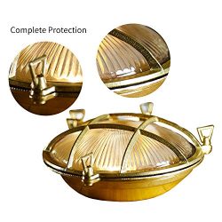 Wolink 8.5inch Wide Brass Nautical Bulkhead Lamp Fixtures,Polished Brass Outdoor Antique Wall Light