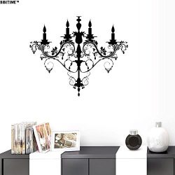 BIBITIME Vinyl Candle Pendent Lamp Design Wall Decal Sticker for Living Room Porch Office Nurser ...