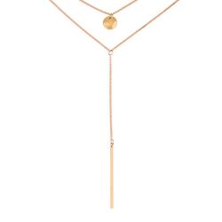 MYS Collection Riah Fashion Women’s Bar Layered Pendent Necklace (Gold)