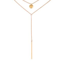 MYS Collection Riah Fashion Women’s Bar Layered Pendent Necklace (Gold)